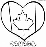 Flag Coloring Pages Canadian Print sketch template