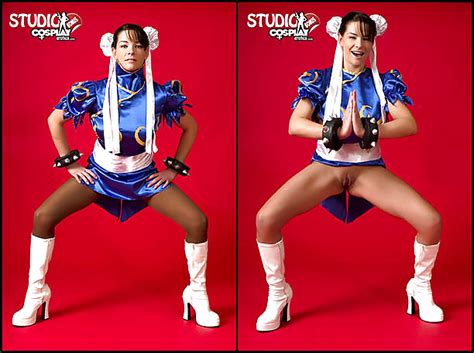 naked chun li in slutty street fighter cosplay 3 pics