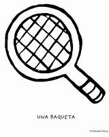 Raqueta Objetos Tenis Deportivos Sonriendo Deporte Ejercicios Pequeño sketch template