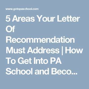 areas  letter  recommendation  address     pa