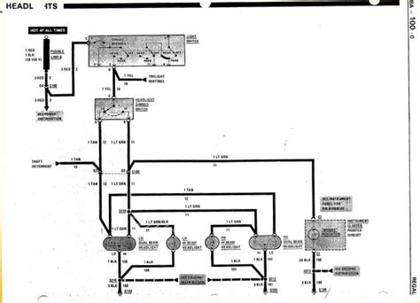 headlight circuit wiring diagram turbobuickscom