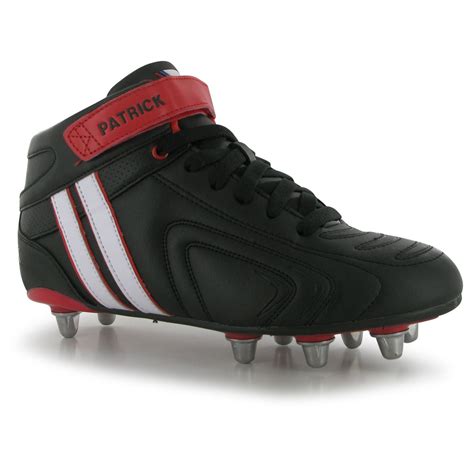 patrick mens pwrx  rugby boots ankle lace  studs sports footwear ebay