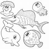 Surfnetkids Coloring Animals Fish Mammals Marine Cartoon álbumes Archivo Clipart Pages sketch template