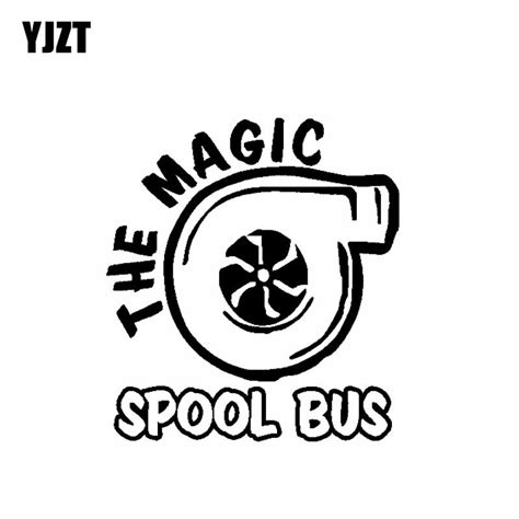 yjzt 13 7cm 15 2cm the magic spool bus vinyl decal car sticker diesel