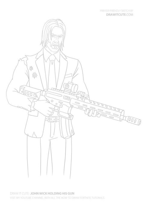 john wick coloring page coloring pages  boys fortn vrogueco