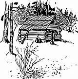 Coloring Pages Printable Cabin Log Colouring Lake Printablecolouringpages sketch template
