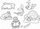 Eskimo Coloriage Iglu Imprimer Kleidung Polaren Esquimau Nationalen Polaires Farbtonseite Igloo Polar Nationale Danieguto sketch template