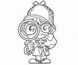 Conan Detective Coloring Pages Spy Glass Kids Magnifying Colouring Print Drawing Color Mononoke Princess Shattered Designlooter Outline Getdrawings Thrill Experience sketch template