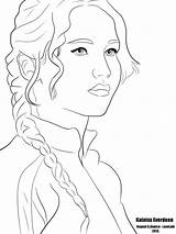 Katniss Drawing Drawings Coloringhome sketch template