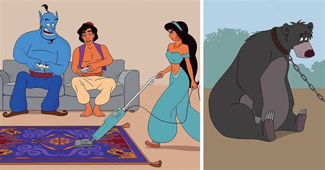 Illustrator Shows How Classic Disney Movies Would Look If They Were