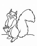 Squirrels Eekhoorn Eikel Warnai Topkleurplaat sketch template