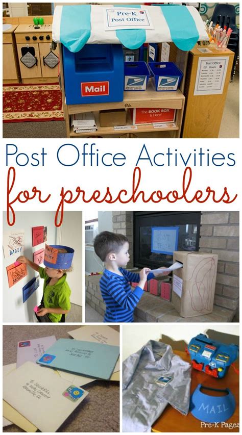 post office  mailing activities  preschool pre  pages