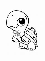 Coloring Turtle Pages Baby Cute Animal Wuppsy Kids Printables Printable sketch template