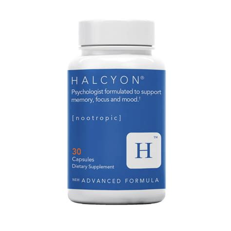 halcyon blue nootropic brain booster supplement extra strength immunity energy focus memory