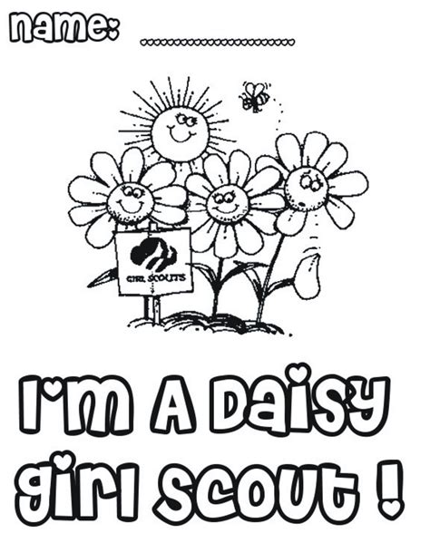 daisy girl scouts coloring page    clip art