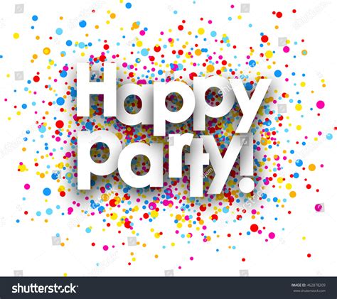 happy party paper background  color drops vector illustration