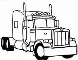Coloring Peterbilt Pages Truck Sheets sketch template