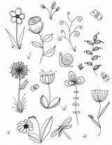Flowers Flower Drawing Easy Drawings Line Beginners Simple Plant Draw Blumen Doodles Sketch Rose Garden Doodle Von Plants Tattoos Tattoo sketch template