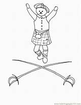 Kilt Coloring Pages Template sketch template