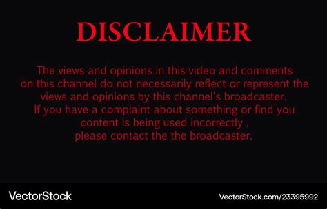 disclaimer  video royalty  vector image