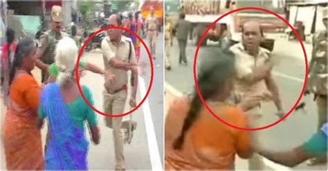 caught on camera woman protesting against liquor store in tamil nadu