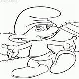 Smurfs Cartoons Muddler Coloring sketch template