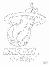 Miami Heat Coloring Logo Getdrawings sketch template