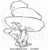 Heavy Burden Clipart Carrying Load Boulder Cartoon Businessman Exhausted Royalty Vector Toonaday Clip Carry Boulders Clipground Clipartpanda 2021 Ron Leishman sketch template