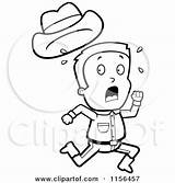 Running Character Boy Sweaty Cartoon Clipart Coloring Caucasian Cowboy Outlined Vector Cory Thoman Small Regarding Notes sketch template