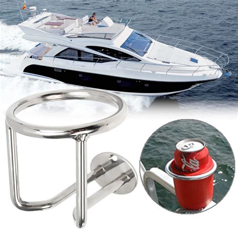 stainless steel cup drink beverage bottle holder ring  boat marine yacht truck car rv