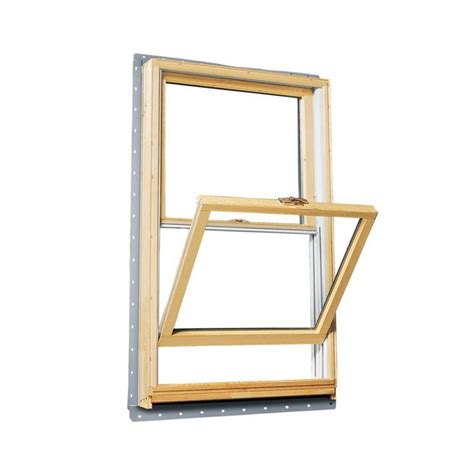 andersen       series double hung wood window  white exterior wood