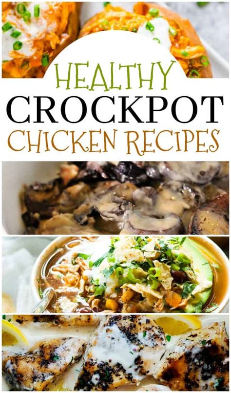 healthy crock pot chicken recipes slow cooker dinner ideas