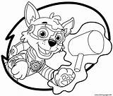 Rocky Mighty Coloring Pups Pages Printable Patrol Paw Sheets Popular sketch template