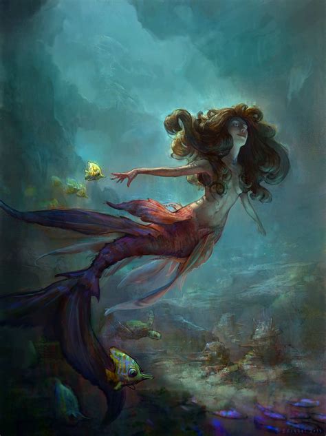 mermaid concept art  illustrations concept art world mermaid