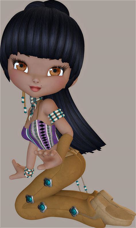 native american girl digital art by marcella