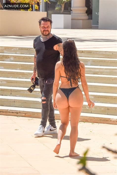 Demi Rose Seen Posing In A Tiny Bikini During A Photoshoot While In