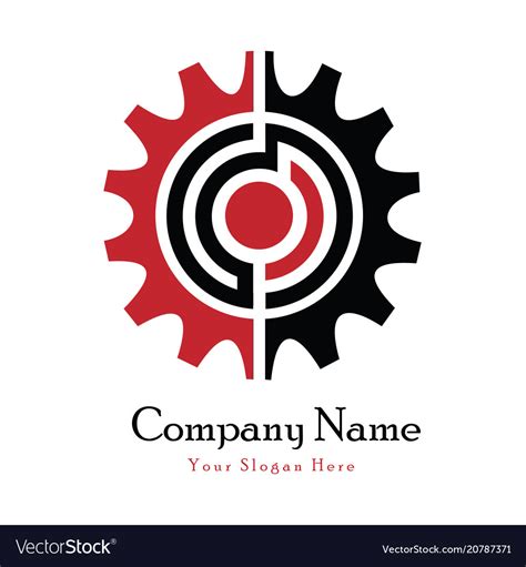 circle technical logo royalty  vector image