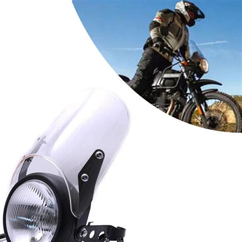 1x Motorcycle Bikes Windshield Windscreen Universal Fit 5 And 7 Round