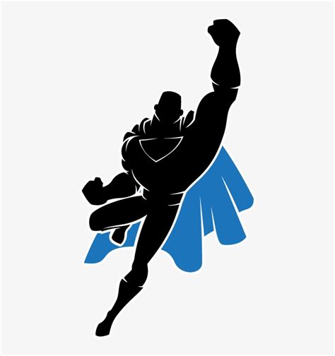 silhouette clipart superhero flying superman silhouette png