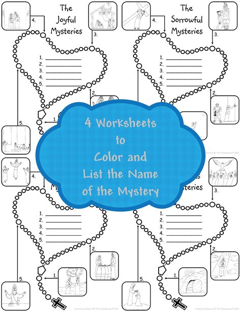 rosary worksheet  activity pack classful