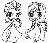 Frozen Chibi sketch template