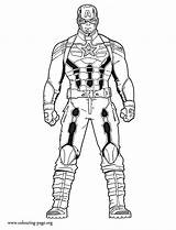 Captain America Coloring Winter Soldier Pages Colouring Sheet Movie Print sketch template