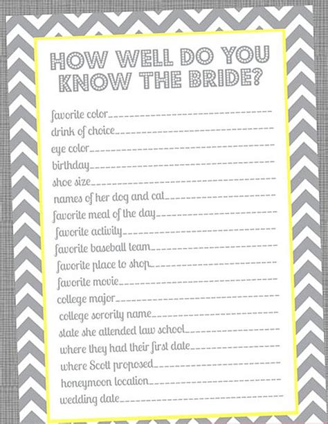 special wednesday top   printable bridal shower games