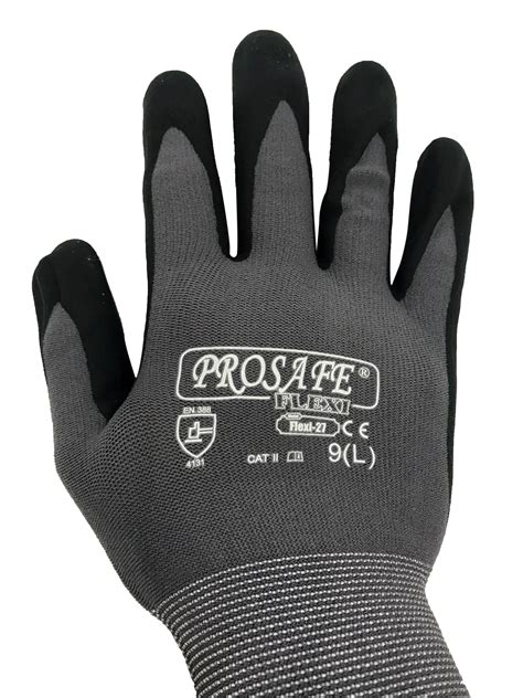 nbr foam coated size  gloves en  cut resistant level