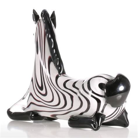 luxury zebra figurines mini glass ornament animal modern figurine home decoration accessories