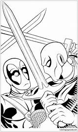 Deathstroke Coloring Deadpool Pages Vs Chibi Forces Mystic Ink Online Color Clipart Deviantart Coloringpagesonly sketch template