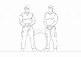 Bodyguard Guardia Corpo Sicurezza Protezione Schermo sketch template