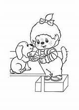 Monchichi Coloring Pages Coloriage Dog Kids Baby sketch template