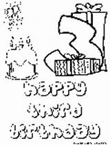 Birthday Coloring Pages Third Printable Fun sketch template