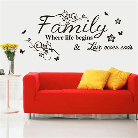 buy wall decals quotes flower vine word wall sticker quotes diy family